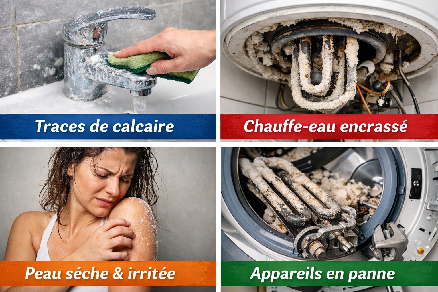 Eau dure et calcaire dans la maison