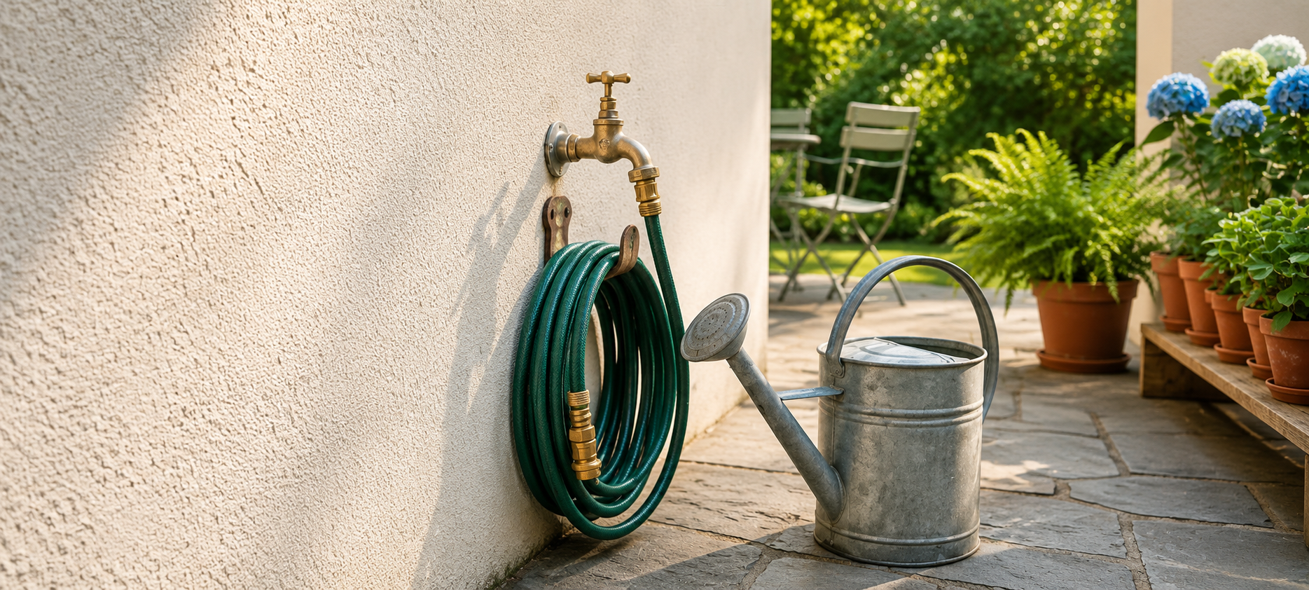 Arroser les plantes avec de l'eau adoucie