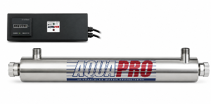 Stérilisateur UV Aquapro 6 GPM – 1 360 L/h – 20 W – Timer intégré – Raccords 3/4"