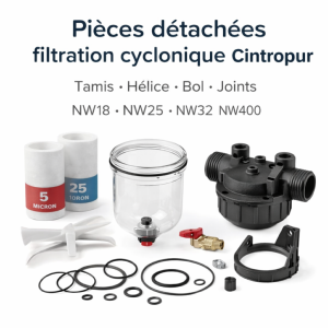 Pièces détachées filtration cyclonique Cintropur
