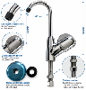Robinet col de cygne chromé 7/16" – Robinet court pour osmoseur et eau filtrée – Quart de tour