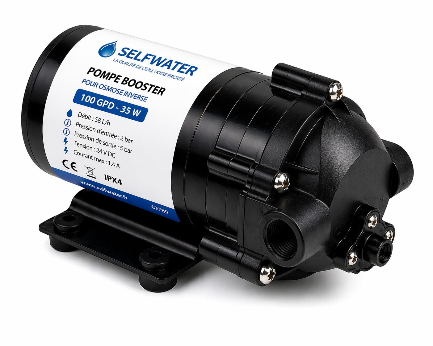 Pompe booster osmoseur 100 GPD 24V 35W
