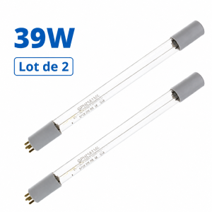 Lot de 2 lampes UV-C AquaPro 39 W 4 broches pour st&eacute;rilisateur 12 GPM