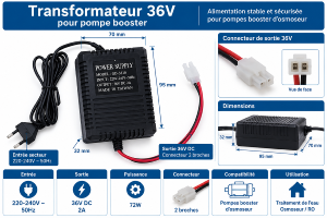 Transformateur 36V pour pompe booster Aquapro 