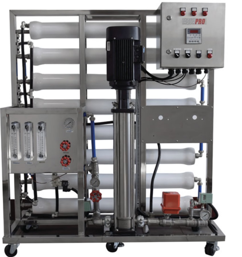 Osmoseur PR-ARO-14000G-W-ER – 68&#8239;000 L/jour – Pompe Grundfos 5,5 CV – Recyclage – Boîtier IP – 220V