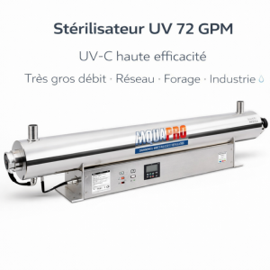 uv 60 gpm aquapro stérilisateur uv tres gros debit lampe uv 60 gpm désinfection uv eau gros debit tr