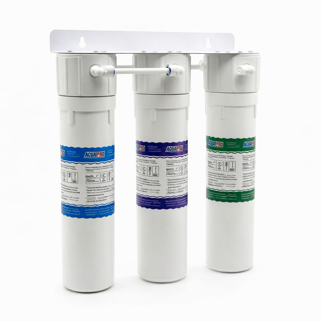 Filtre Eau Sous Évier Aquapro NLF AUS 3 – 3 Cartouches PP + Charbon Actif