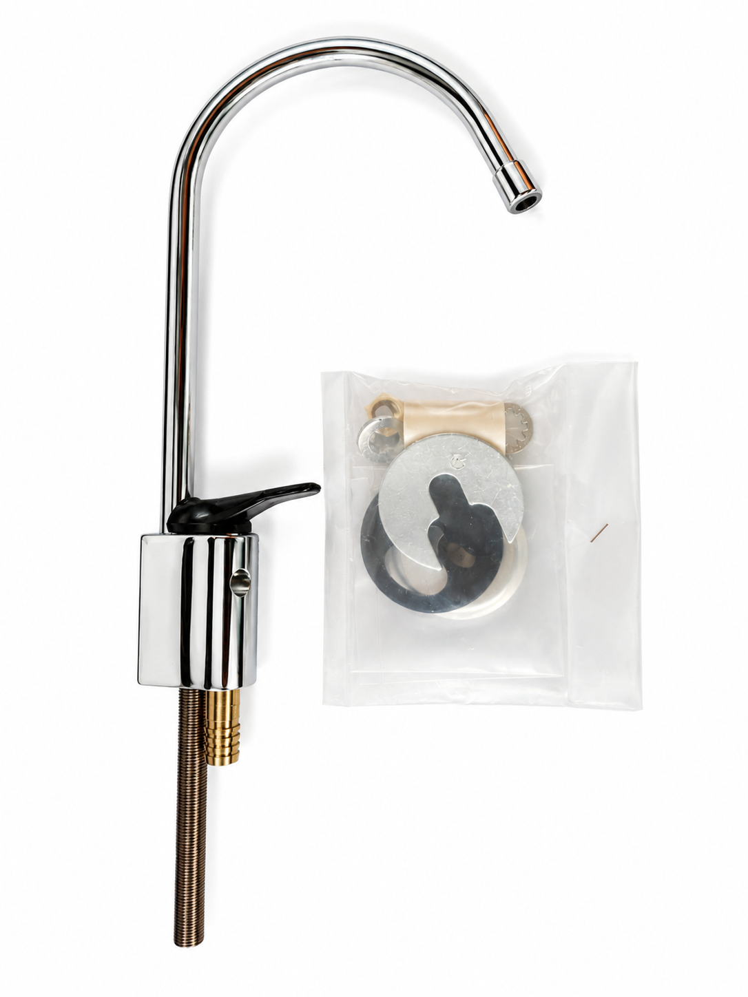 Robinet chrom&eacute; pour osmoseur Merlin avec kit de fixation