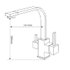 ROBINET MITIGEUR 3 VOIES GLIANO BR305 NOIR MAT