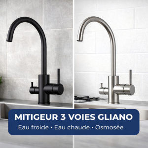 Robinet mitigeur 3 voies Gliano