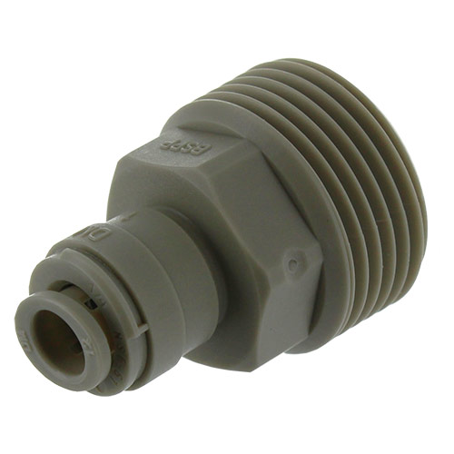 Raccord droit 15/21 (1/2") - 1/4" push-fit pour frigo américain (Réf. AMC0407)