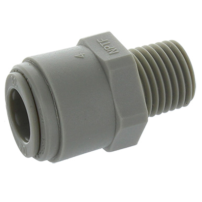 Raccord mâle droit 1/4" NPTF - Tube 3/8" | Réf. AMC0604
