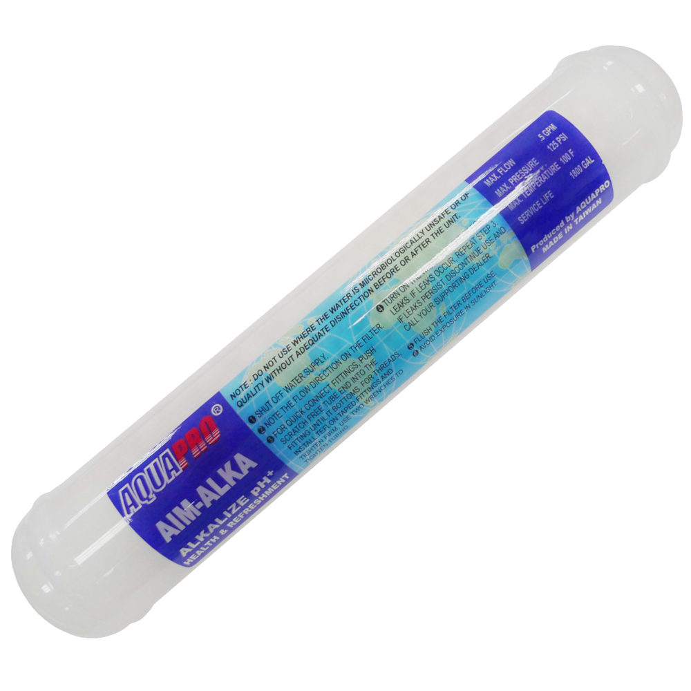 Cartouche en Ligne Aquapro AIM-ALKA – Alcalinisante & Minéralisante 10"x2" – Entrée/Sortie 1/4"