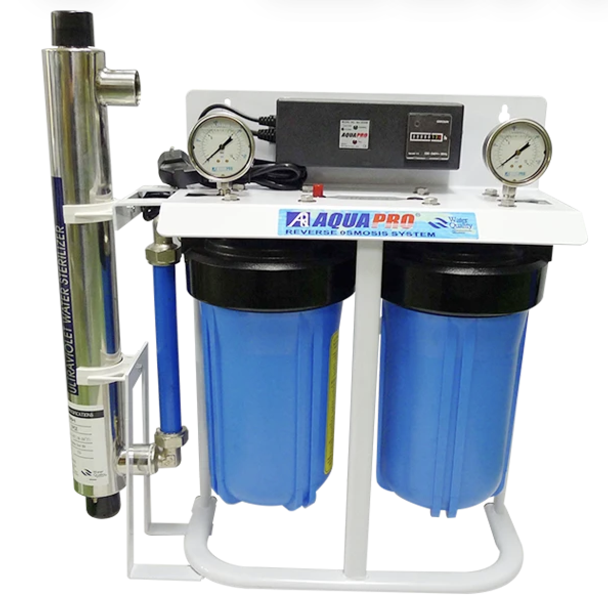 Station Big Duo 10" + Stérilisateur UV | Filtration + désinfection eau maison