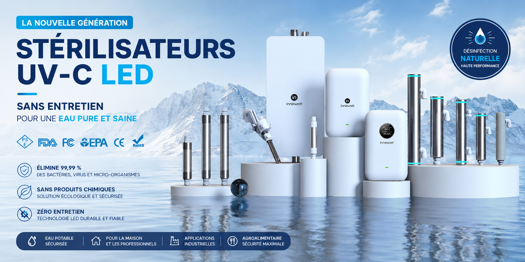 St�rilisateurs d'eau UV-C LED sans entretien