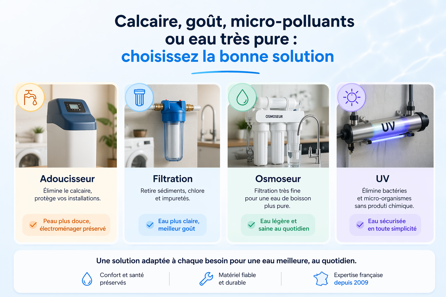 Calcaire go�t polluants eau maison