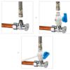 Raccord TE avec Valve Anti-Retour 1/4" – Filetage Tuyau 3/8" – Réf. AVA6753BB