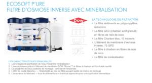 ECOSOFT P’URE FILTRE D’OSMOSE INVERSE AVEC MINERALISATION