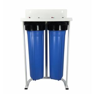 Station filtrante Big Duo 20" | Double filtre eau haute capacité anti-calcaire