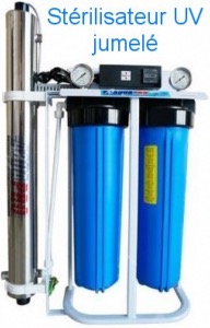 BIG DUO Stérilisateur UV jumelé 2725 litres / heures