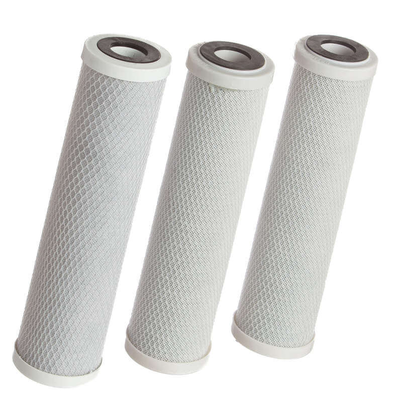 Cartouche charbon actif bloc 10 pouces APC 10 microns – Lot de 3 filtres eau haute performance