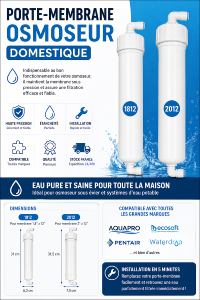 Porte-membrane osmoseur domestique 1812 / 2012