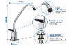 Robinet col de cygne chromé long 7/16" – Pour Osmoseur et Filtration