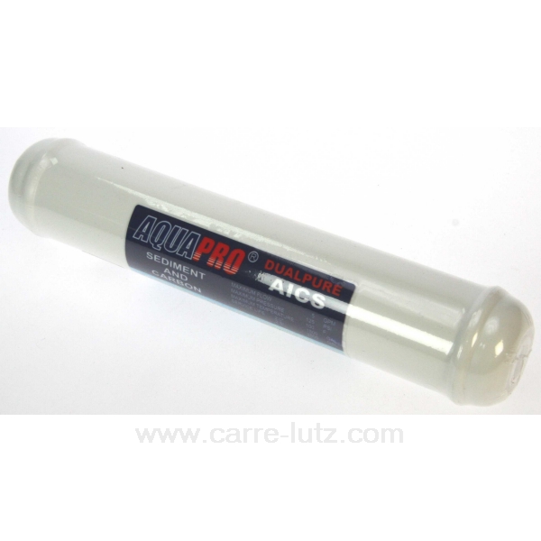 CARTOUCHE EN LIGNE CHARBON ACTIF + ARGENT – 10" x 2" – Entrée/Sortie 1/4"