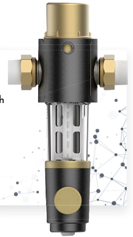 Adoucisseur physique SAAS-FILTR3 WATER DRIVE 10e génération, filtration inox 40 µm, débit 6 m³/h, système auto-nettoyant.