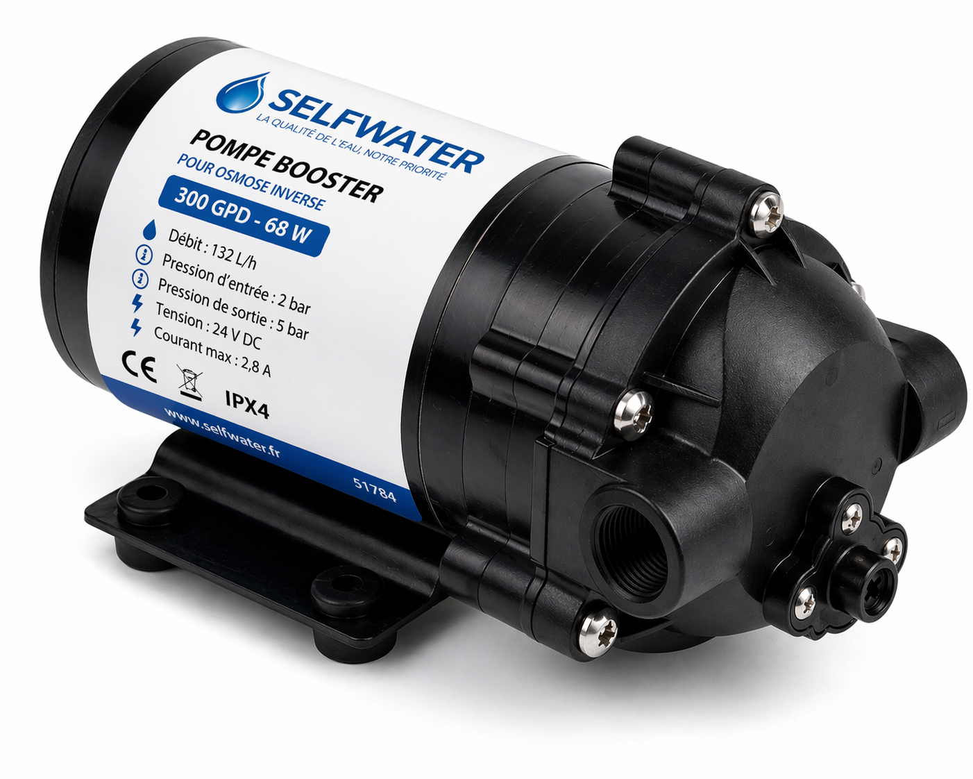 Pompe booster osmoseur 300 GPD 24V 68W