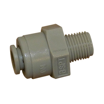 Raccord droit 1/8" BSPT - 1/4" push-fit (Réf. AMCBT0402)