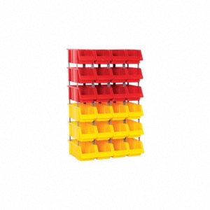 Étagère 24 boites de Rangement Bac à Bec 70cm x 40cm x 115cm