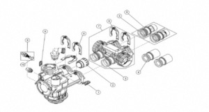 Compteur assemblé (seulement en volumétrique )Vanne fleck 7700