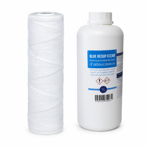 Pack Cartouche Mixte 9"3/4 Sédiments 25µ + Charbon + Blue Resup Clean 1L