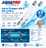 Lampe UV-C Aquapro PR-UV6-L 20 W – Lot de 2 lampes pour stérilisateur 6 GPM