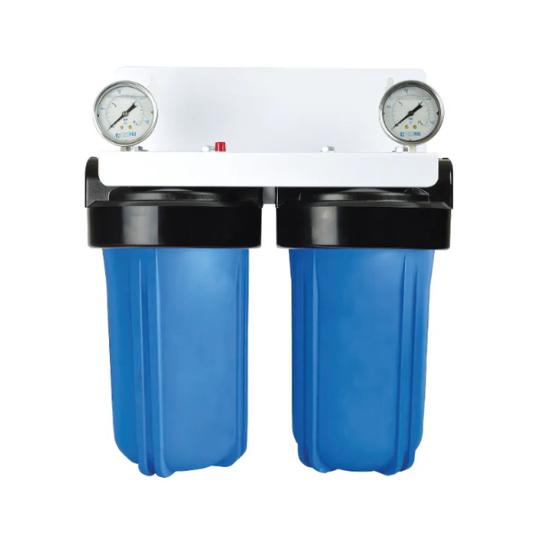 Station filtrante Big Duo 10" | Double filtre eau haute capacité anti-calcaire