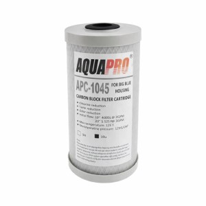 Cartouche Big Blue 10 pouces Aquapro APC-1045-10 charbon actif bloc