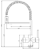 ROBINET MITIGEUR 3 VOIES GLIANO SP303 CHROMÉ