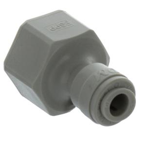 Raccord femelle 1/2" BSPP vers tube 1/4". Idéal pour osmoseurs, filtres à eau et raccordements rapides.