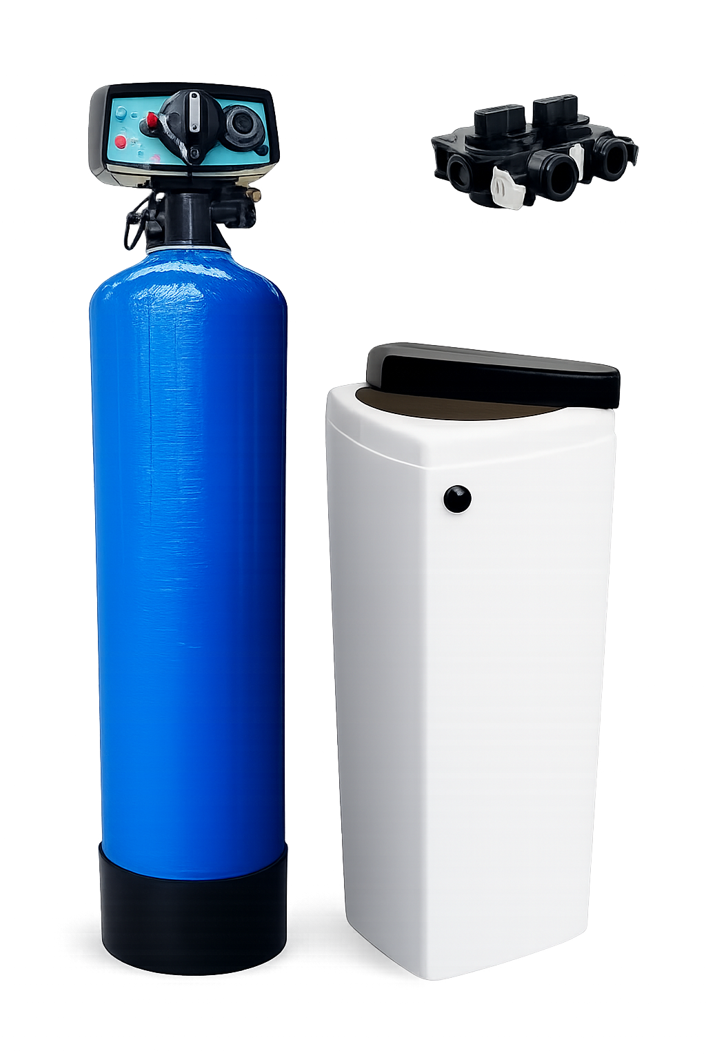 Adoucisseur Bi-bloc Fleck 5600 30L Volumétrique Bac 70L | Haute capacité