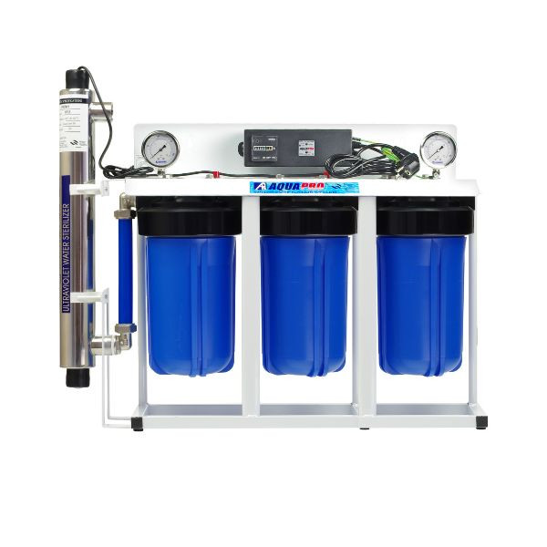 Stérilisateur UV Big Blue – 3 Filtres : le traitement complet pour eau de pluie et eau de forage.