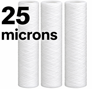 Lot de 3 cartouches sédiment bobinées 25 microns – 10" / 9¾"