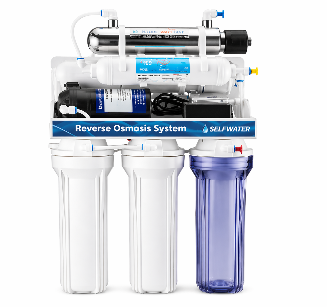 Osmoseur 6 étapes avec UV + pompe – 180 L/jour – Eau ultra pure