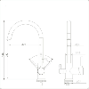 ROBINET MITIGEUR 3 VOIES GLIANO BR301 NOIR MAT