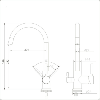 ROBINET MITIGEUR 3 VOIES GLIANO BR301 NICKEL BROSSÉ